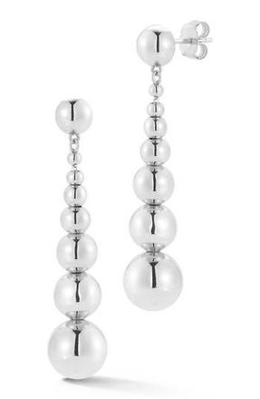 Glaze Jewelry Graduated Ball Drop Earrings in Silver at Nordstrom Rack