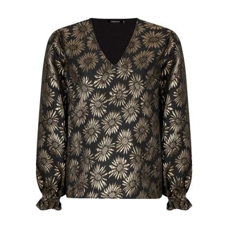 Ydence Ydence, Dames, Blouses & Shirts, Zwart, Maat: S