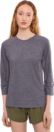 Smartwool Mountain Bike 3/4 Sleeve Jersey Womens Clothing Purple Storm Heather : LG, Polyester/Wool