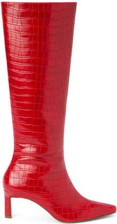 Matisse Footwear Womens Robbie Knee-High Boot In Red Croc