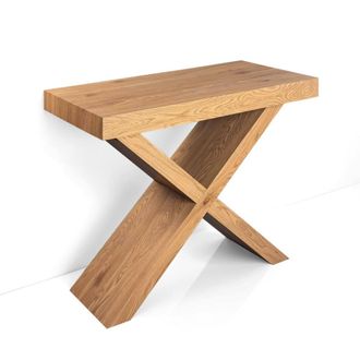 Oresteluchetta Mesa consola mdf roble extensible 2-8 plazas 75x90x45 cm