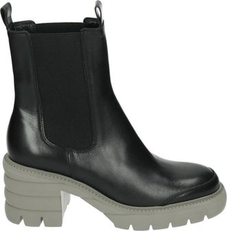 Kennel & Schmenger Sportieve Zwarte Leren Schoenen - Dames - Laarzen met Hak - Zwart - 41 EU - Leer - Schoenen