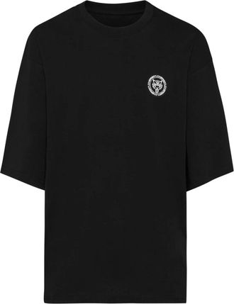 Plein Sport T-shirt Ronde Hals SS - Heren - Sportshirts - Zwart - M - Katoen - Fitness