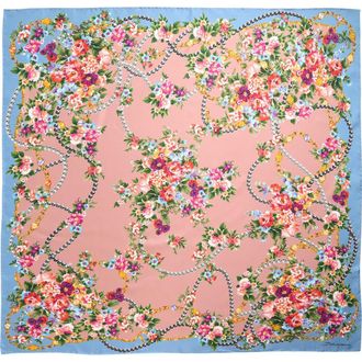 Dolce & Gabbana Floral Print Silk Square Scarf in Hf5Xk Mazzolini Fiori Fros at Nordstrom