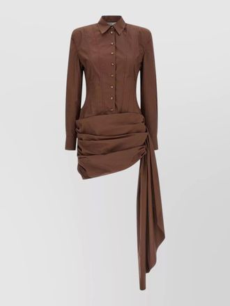 Giuseppe Di Morabito long sleeve shirt dress draped detail