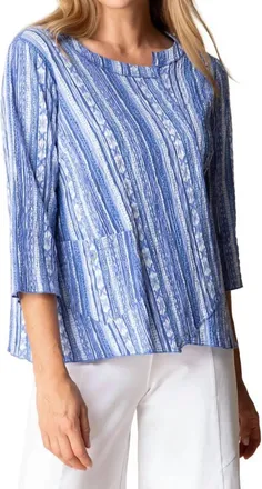 Habitat St. Tropez Stripe Top In Indigo