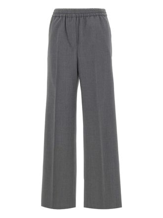 Max Mara Broek met elastische taille - Grijs