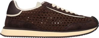 Dolce & Gabbana Brown Fabric Low Top Mens Sneakers
