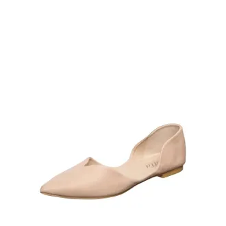 Antelope Womens Thea Leather Pointed Toe Flat In Beige