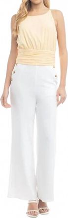 Naked Zebra Sailor Flared Pants In Off White