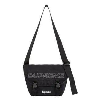 SUPREME Denim Messenger Bag Black FW25B14-BLACK