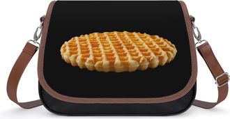 Generic Waffles Crossbody Bags for Women Fashion Leather Shoulder Handbags With Adjustable Strap