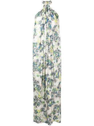 Bambah Maxi-jurk met tropische print - Groen