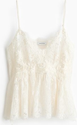 H&M Tr&auml;gertop aus Spitze - Weiss