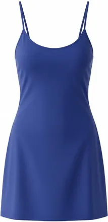 Andie Swim Womens The Amalfi Dress One-Piece Swimsuit Blue XS