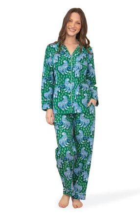 Printfresh Long PJ Set in Green Juice at Nordstrom, Size X-Large