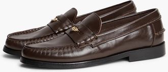 Tommy Hilfiger Womens Classic Leather Penny Loafer - Fondant Brown - US 6.5 / EU 37
