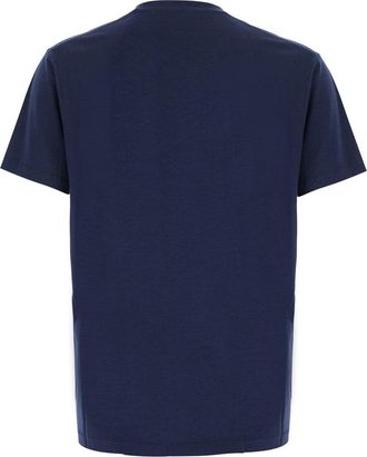 Tom Ford Mens Crew Neck T-Shirt Blue Blend Cotton Lyocell T-Shirts And Polos