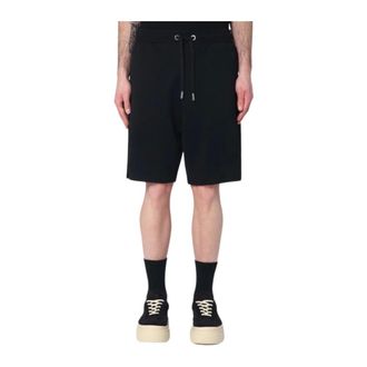 Ami Korte Broeken, Heren, Zwart, XL, Katoen, Zwarte Hart Shorts Minimalistische Stijl