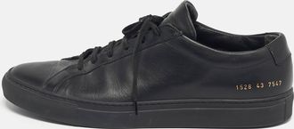 Common Projects Black Leather Lace Up Sneakers