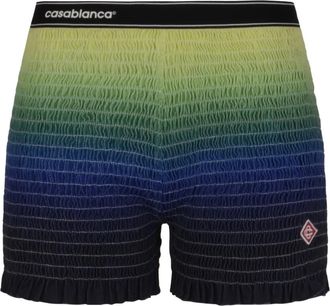 Casablanca Gradient Shirred Shorts - Dames - Bermuda - Veelkleurig - XS - Katoen - Korte Broeken