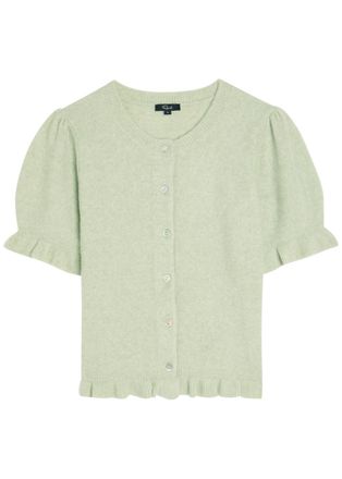 Rails Lora Frill Knit Cardigan - Light Green - S (UK8-10 / S)