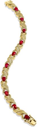 Savvy Cie Jewels GENUINE GEMSTONE AND DIAMOND BRACELET