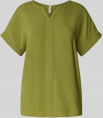 Soyaconcept Blusenshirt mit V-Ausschnitt Modell Radia in Khaki, Größe XXL