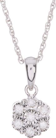 Effy Sterling Silver Diamond Clover Pendant Necklace - 0.10 ctw in White at Nordstrom Rack