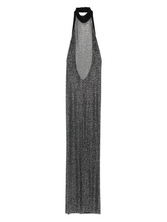 NU&Eacute; Gigi halterneck embellished maxi dress - Black