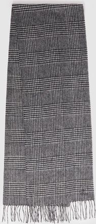 Reiss Black & white Wool and Cashmere Prince of Wales Check Scarf
