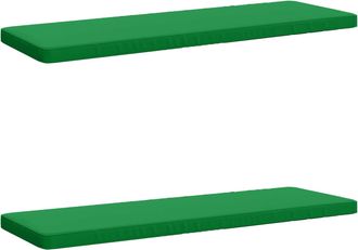 vidaXL Cojines Para Banco De 2 Piezas Vught 2 Uds. 100% Poli&eacute;ster Vidaxl