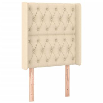 vidaXL Cabecero Con Led De Tela Color Crema 83x16x118/128 Cm Vidaxl