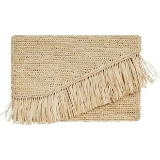 Vitamin A Paloma Raffia Clutch in Natural at Nordstrom