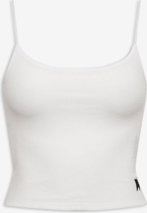 Rhude Womens White Sheer RIB Knit Tank TOP