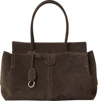 Tod's Brown Logo Medium Tote