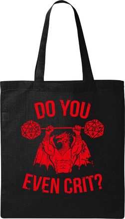 Generic Do You Even Crit Do You Even Lift Parody Gym Graphic Natural Ecological Cotton Tote Bag Black
