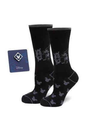Cufflinks Inc. Mickey Mouse Steamboat Willie Socks & Lapel Pin Gift Set in Black Multi at Nordstrom