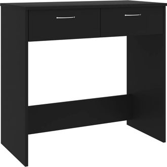 vidaXL Escritorio De Madera Contrachapada Negro 80x40x75 Cm Vidaxl