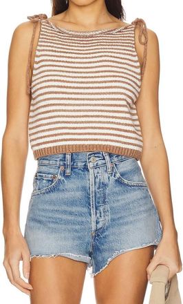 Free People Claire Tank In Praline Combo