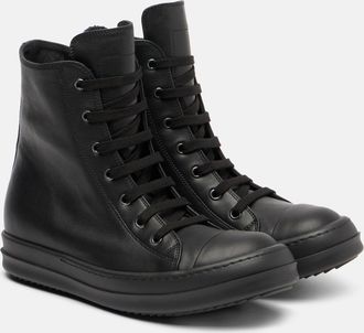 Rick Owens Sneakers High Top Sneaks in pelle