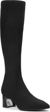 Donald J Pliner Womens Souma Tall Shaft Boots In Black Crepe
