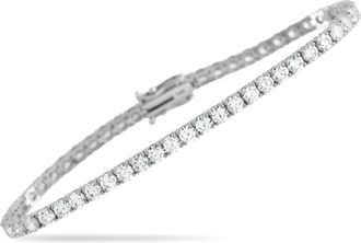 Luxury Bazaar 14K White Gold 6.50ct Lab-Grown Diamond Tennis Bracelet LG03-123125