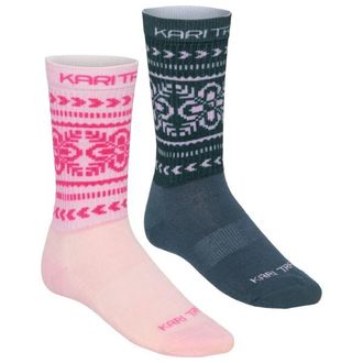 Kari Traa Puffin Sock 2 Pack Merinosocken f&uuml;r Damen | rosa/blau