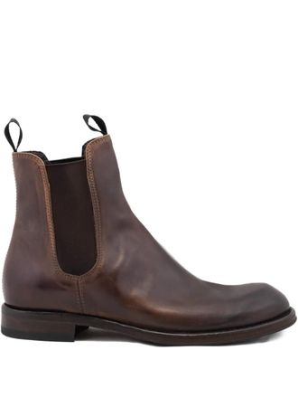 Shoto pull-tab chelsea boots - Brown