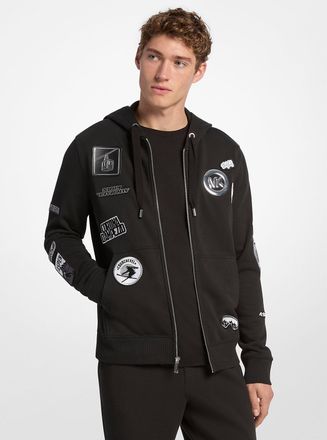 Michael Kors Embellished Cotton Zip-Up Hoodie