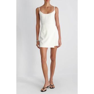 French Connection Whisper Asymmetric Hem Minidress in Summer White at Nordstrom, Size 4