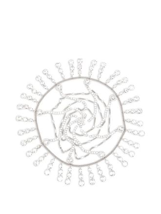 Paco Rabanne crystal-chain headpiece - Silver