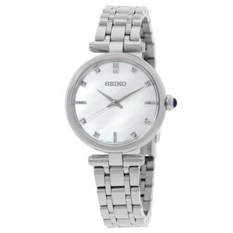 Seiko Quartz Diamond Mother of Pearl Dial Ladies Watch HGH005P1