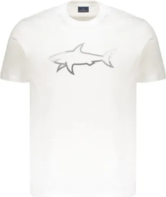 Paul & Shark Reflective Shark-print Cotton T-shirt